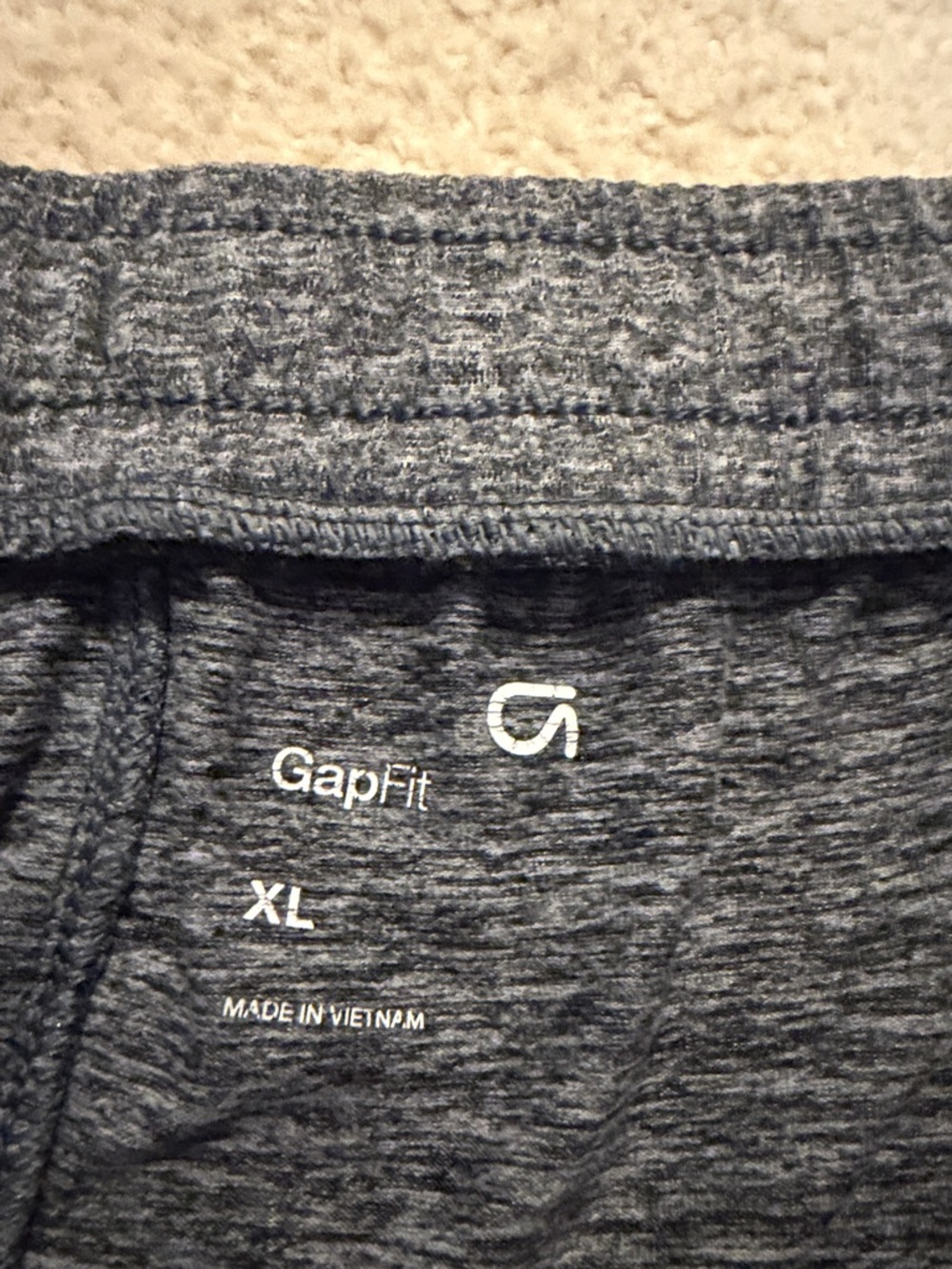 Gap Fit Women's Heather Charcoal Lounge Shorts with Drawstring XL - Picture 2 of 3